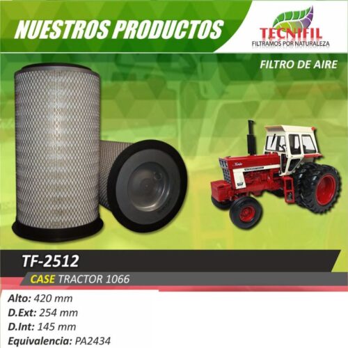 TF-2512-Filtros-de-aire CASE tractores Colombia Tecnifil