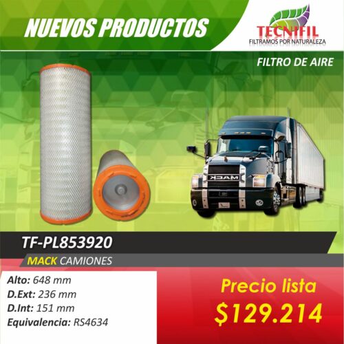 Filtro de aire TF-PL853920 Tecnifil Colombia