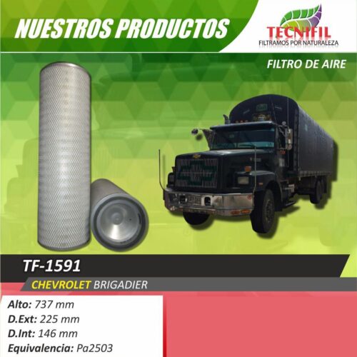 Filtros-de-aire-TF-1591-TecnifilCHEVROLET BRIGADIER