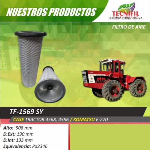 Filtro de aire TF 1569 SY CASE TRACTORES TECNIFIL COLOMBIA