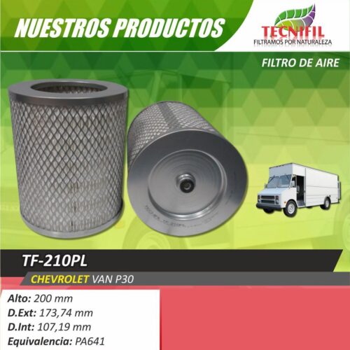 TF-210PL-Filtro-de-aire-para-Chevrolet Van P30 -Tecnifil- Colombia