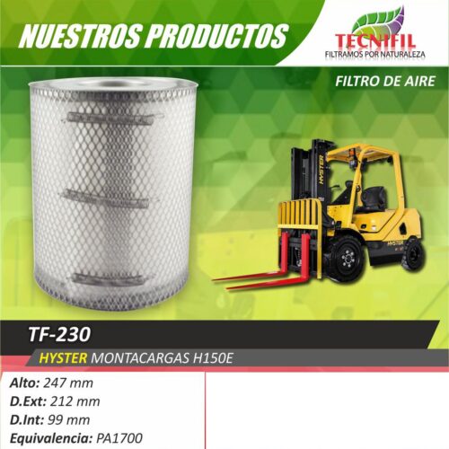 TF-230-Filtros-de-aire HYSTER MONTACARGAS H150E Tecnifil