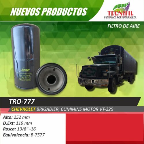 Tecnifil Filtros de aceite Chevrolet TRO-777