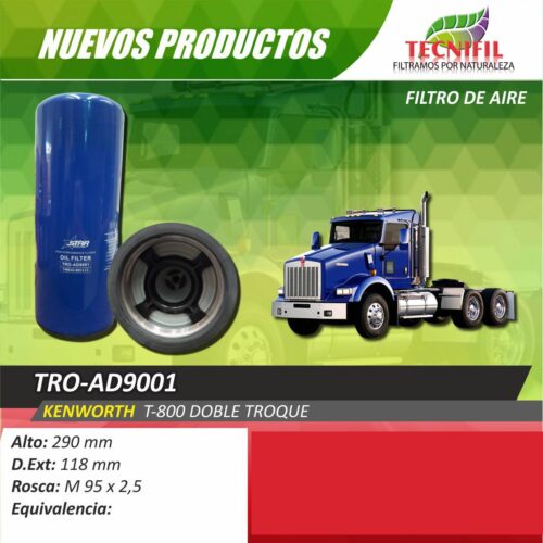 Tecnifil Filtros de aceite TRO-AD9001 Kenworth pesado