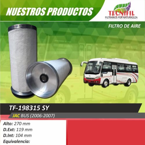 Tecnifil-TF-198315-SY-Filtro-de-aire-pesado-Tecnifil Buses Colombia