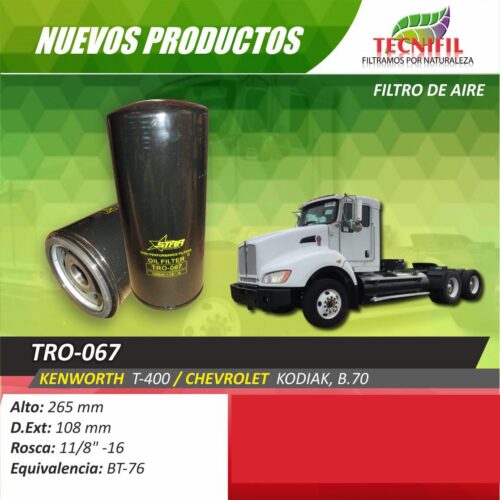 Tecnifil filtración carga pesada aire cabina TRO-067