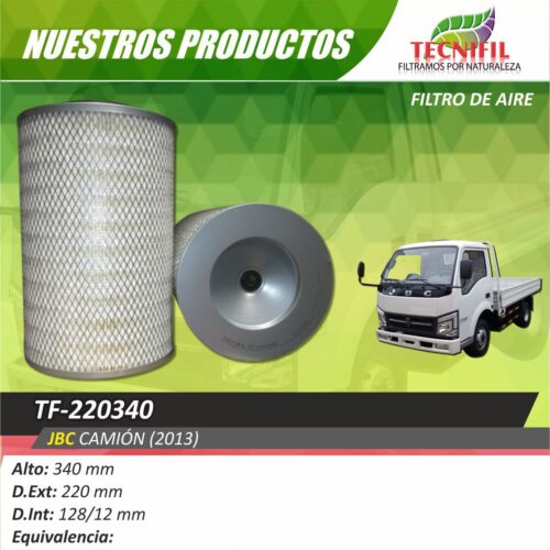 Tecnifil-tf-220340-Filtros-de-aire-Colombia JBC CAMIÓN (2013)