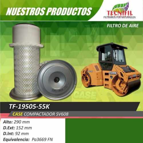 Filtros de aire tf-19505-55k-Tecnifil-CASE-Compactador Colombia