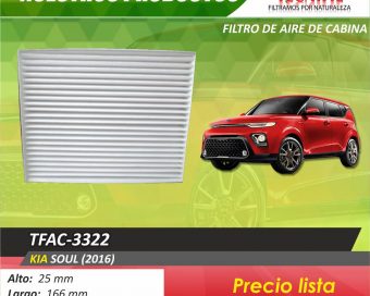 Filtros de aire  tfac-3322 Kia Soul 2016