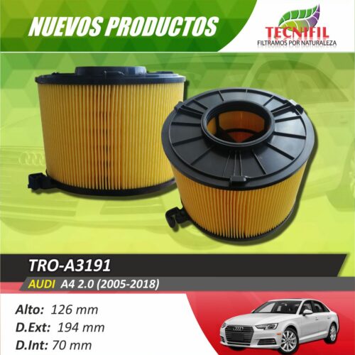 TRO a3191 Filtros de aire AUDI Tecnifil Colombia