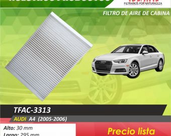 tfac-Filtros de aire para cabina TFAC-3313 AUDI a4