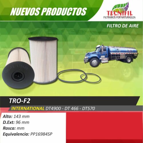 Tecnifil Filtros aceite para International TRO-F2