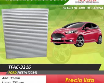 Filtro de cabina tfac-3316  Ford Fiesta 2014