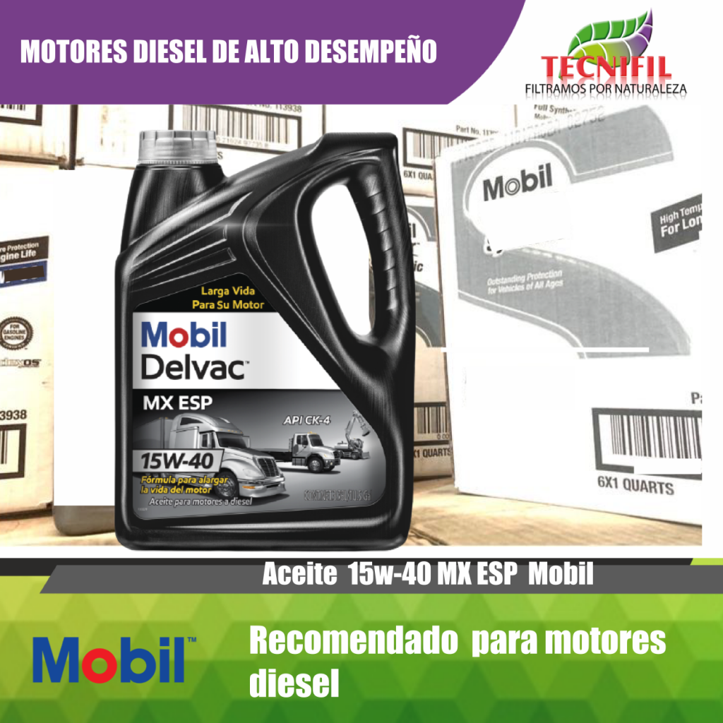 Aceite Mobil Delvac 15w 40 MX ESP Tecnifil