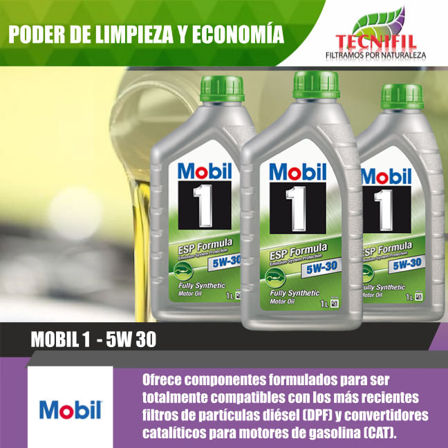 Aceites Mobil 1 5W 30 Colombia Tecnifil