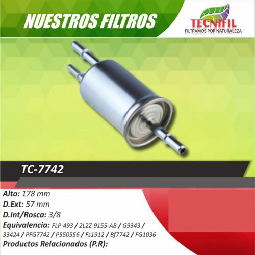 tc-7742 Filtro de combustible