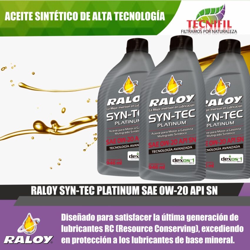 ACEITE RALOY 0W-20 SINTÉTICO CUARTO