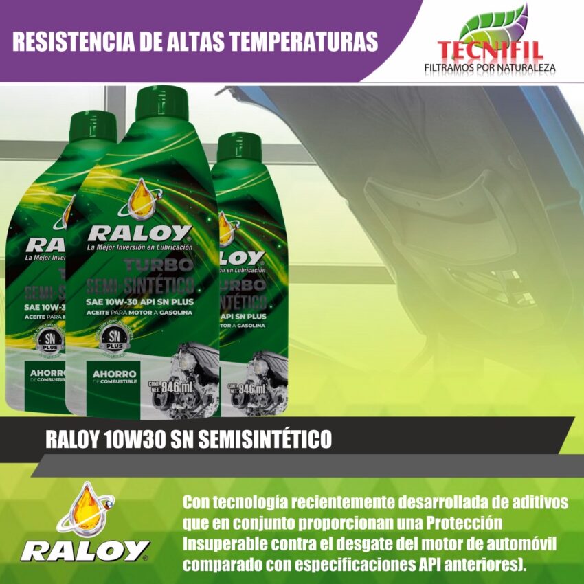 ACEITE RALOY 10W-30 SN SEMISINTÉTICO CUARTO