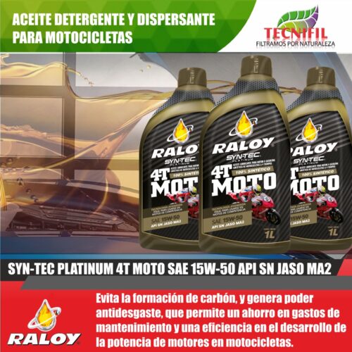 Aceite Raloy 15W 50 motocicletas Tecnifil Colombia