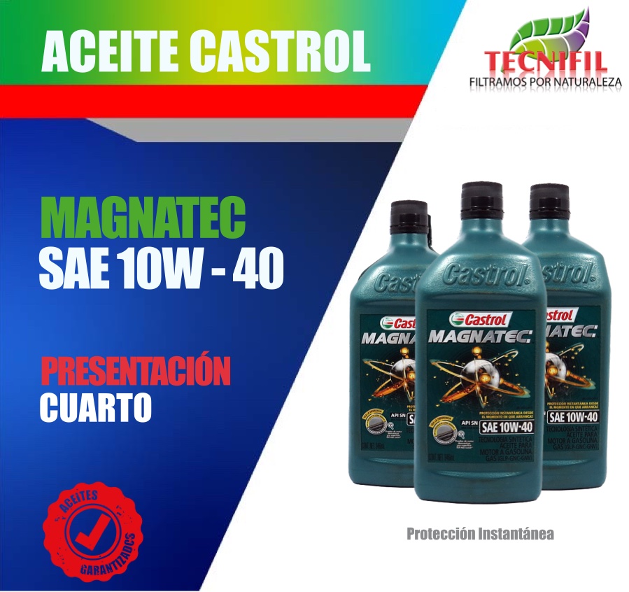 Aceite Castrol 10W40 SN CT - ALDAUTO Repuestos y Lubricantes