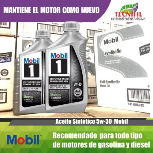 COMPRAR ACEITE MOBIL 1 5W 30 DISTRIBUIDOR COLOMBIA TECNIFIL