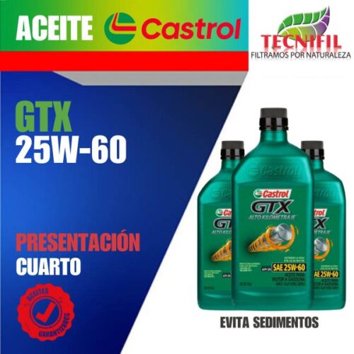 Comprar ACEITE CASTROL GTX 25W 60 Distribuidor Tecnifil Colombia