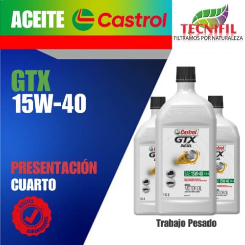 Comprar aceite Castrol GTX 15w 40 Distribuidor colombia Tecnifil
