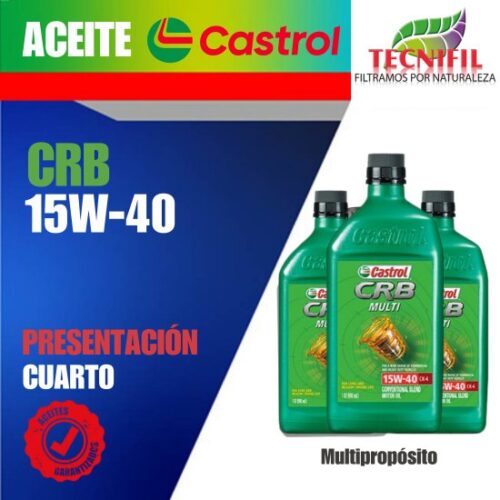 comprar aceite Castrol CRB 15w 40 Distribuidor colombia Tecnifil catalogo