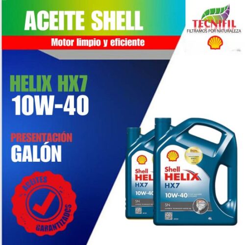 Comprar SHELL HELIX HX7 10W40 GALÓN Colombia distribuidor Tecnifil