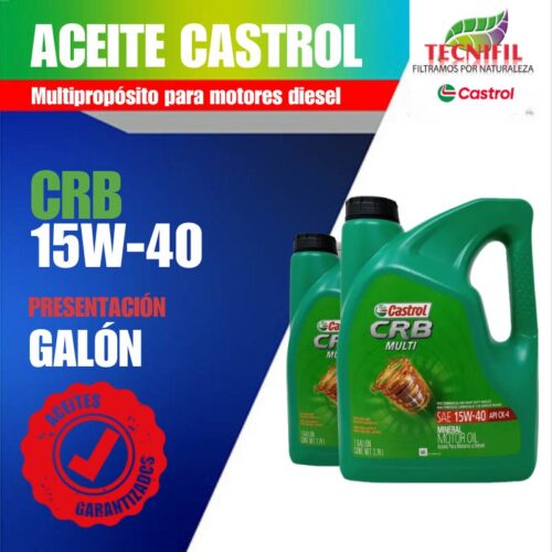 Comprar ACEITE CASTROL CRB 15W-40 galón Tecnifil Colombia