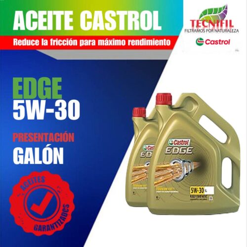 Comprar acá aceite CASTROL EDGE 5W-30 en GALÓN Colombia Tecnifil