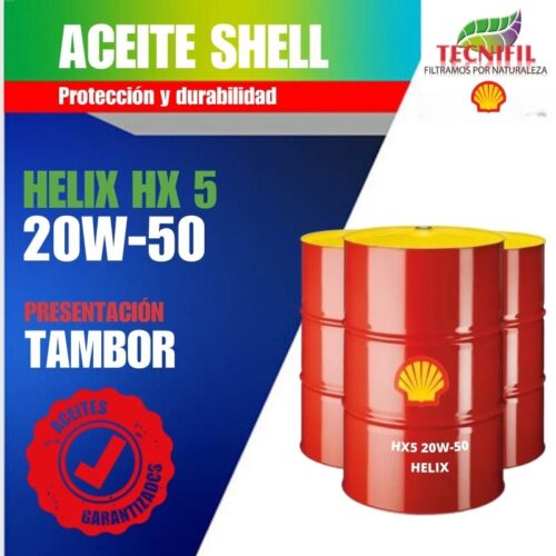 Comprar SHELL HELIX HX5 20W-50 TAMBOR TECNIFIL COLOMBIA