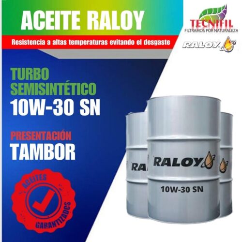 Aceite raloy Semisintético 10W30 SN en tambor comprar Tecnifil Colombia