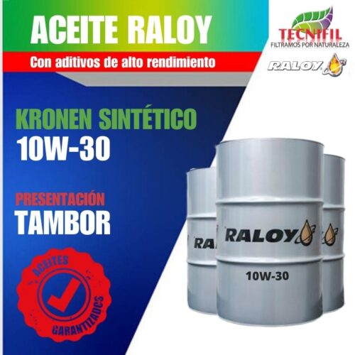 Comprar Aceite RALOY 10W30 KRONEN SINTÉTICO TAMBOR Distribuidor Colombia Tecnifil