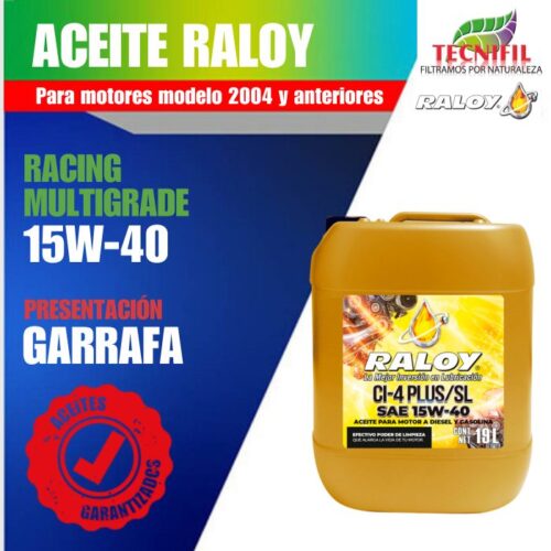 Comprar Aceite RALOY 15W 40 Garrafa Colombia Tecnifil