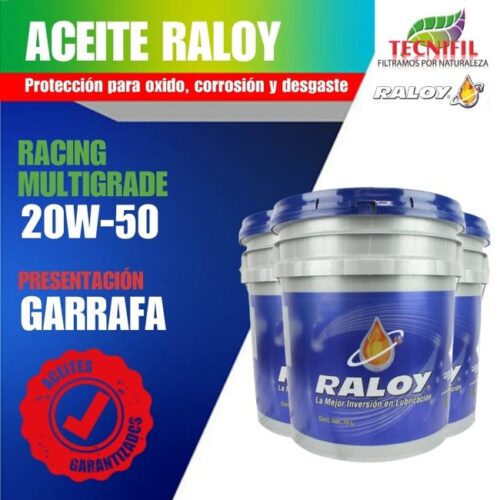 Comprar aceite racing multigrado Raloy 20W 50 Garrafa Colombia Tecnifil