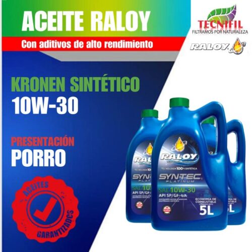 RALOY ACEITE 10W-30 KRONEN SINTÉTICO en PORRO Colombia Tecnifil