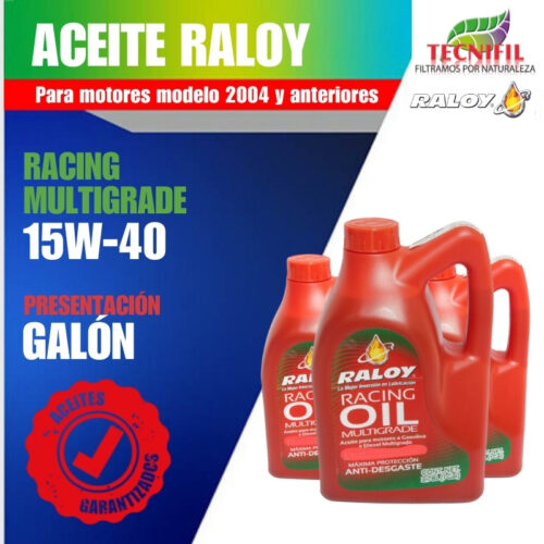 Comprar Aceite Raloy Racing Multigrade 15W 40 Galón Tecnifil Colombia_3