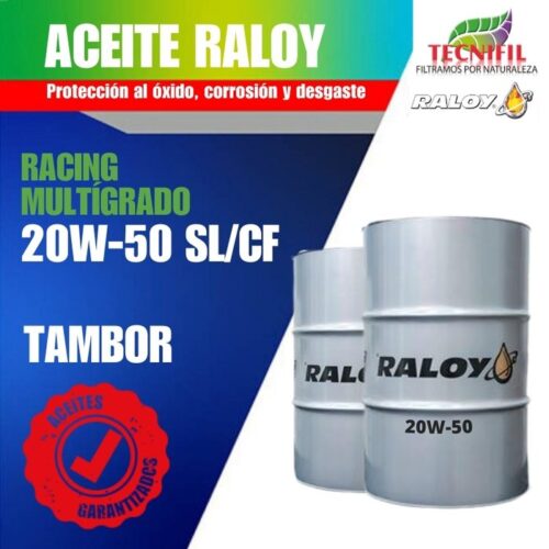 Comprar aceite Raloy Racing multígrado 20W 50 SL CF tambor Tecnifil Colombia