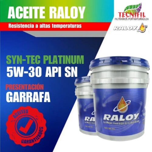 Comprar Aceite RALOY sintético 5W-30 Garrafa Tecnifil Colombia