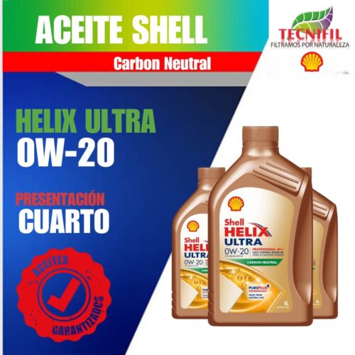 Comprar SHELL HELIX ULTRA 0W20 CUARTO Colombia distribuidor Tecnifil