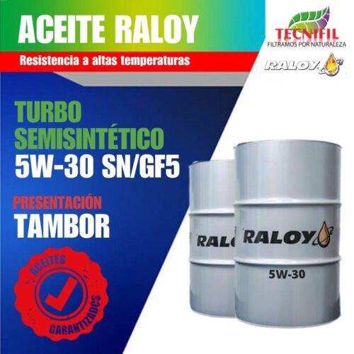 Aceite RALOY Semisintetico 5W30 sngf5 TAMBOR Tecnifil Colombia