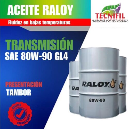 Aceite RALOY para transmisión 80w-90 GL4 Tambor Tecnifil Colombia