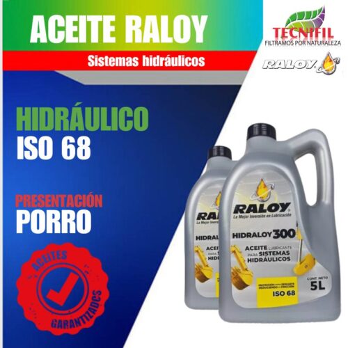 Comprar RALOY hidráulico iso 68 Porro 5 Litros Referencias Colombia Tecnifil