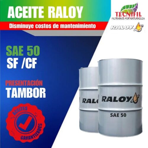Comprar aceite RALOY SAE 50 TAMBOR catálogo Tecnifil Colombia