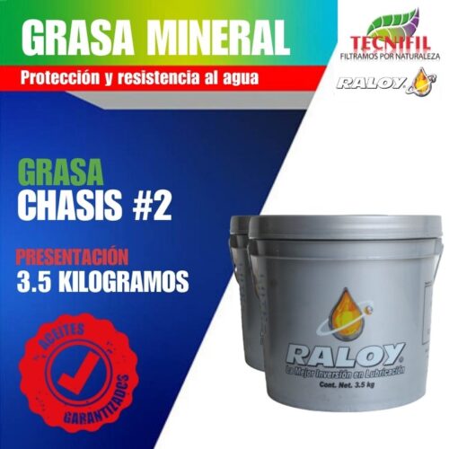 GRASA CHASIS 2 RALOY 3.5 Kilogramos Tecnifil Colombia