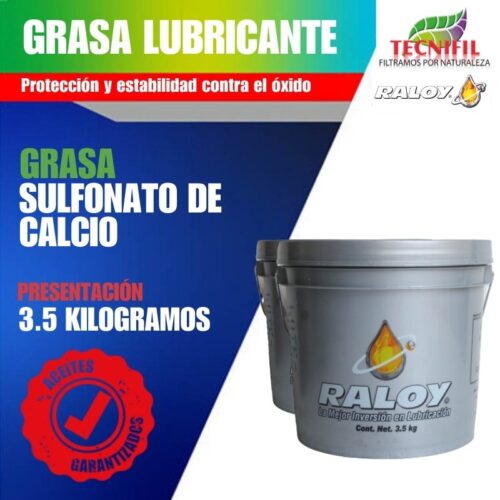 Grasa lubricante Sulfonato de Calcio Raloy 3.5 kilogramos Raloy Tecnifil Colombia