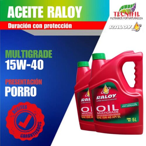 Aceite Raloy 15W 40 Porro Tecnifil Colombia