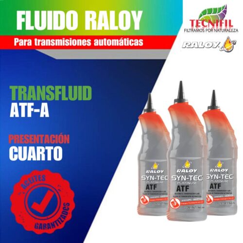 Comprar Fluido Raloy Transfluid transmisiones automáticas ATF A Cuarto Tecnifil Colombia
