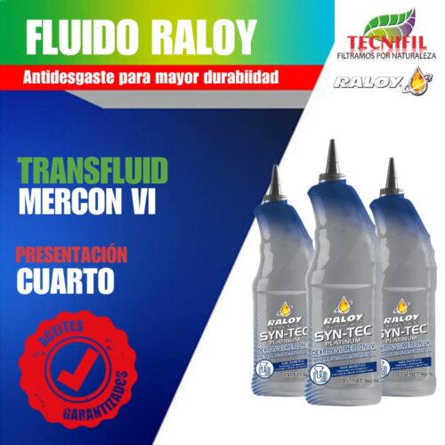 Comprar Raloy Transfluid MErcon 6 VI seis, presentación cuarto Tecnifil Colombia